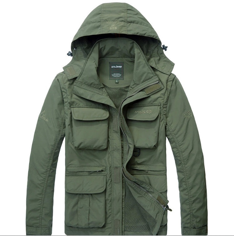 Winter thickened large outdoor tactical windbreaker