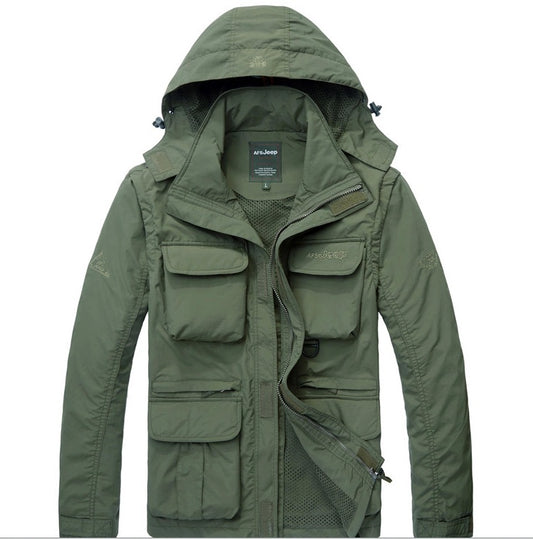 Winter thickened large outdoor tactical windbreaker