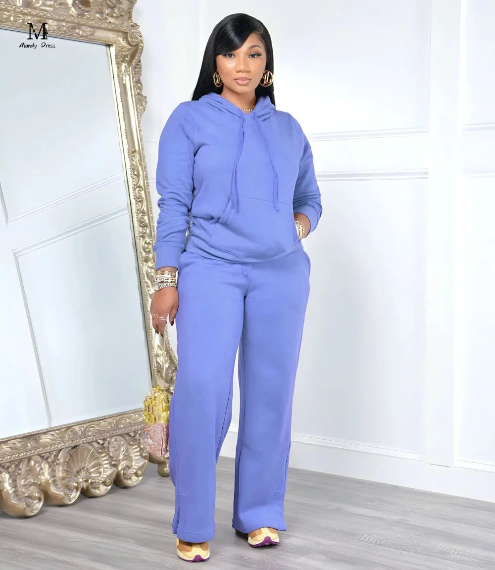 Activewear Women Fleece Tracksuit Hoodies Sweatpants Casual Sport Outfits Autumn Winter Sweatsuit 2 Two Piece Sets