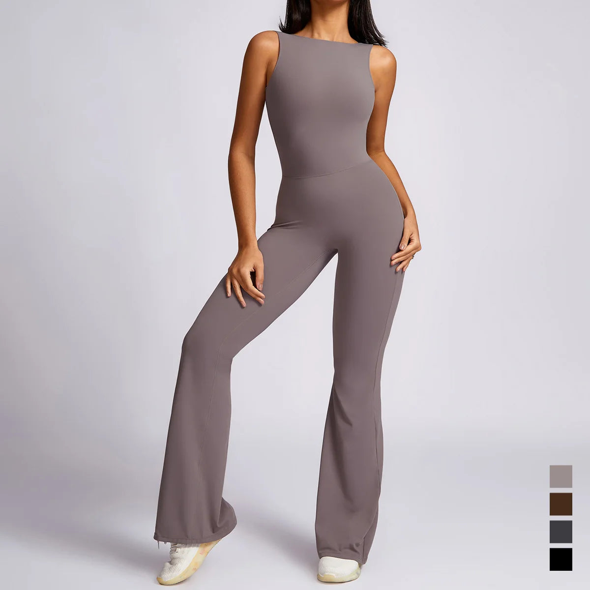 Yoga Jumpsuit Women Fitness Sports Overalls Gym Clothing Set Dancewear Pilates Workout Clothes Outfit Flared Trousers Activewear