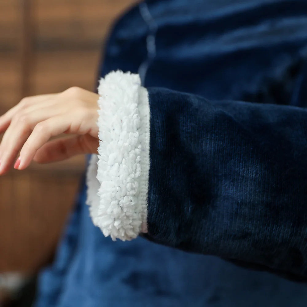 Mens Hoodies Winter Lazy People Home Leisure Warm Large Size Can Wear Flannel Blankets High Quality Men Clothing Anime Hoodie