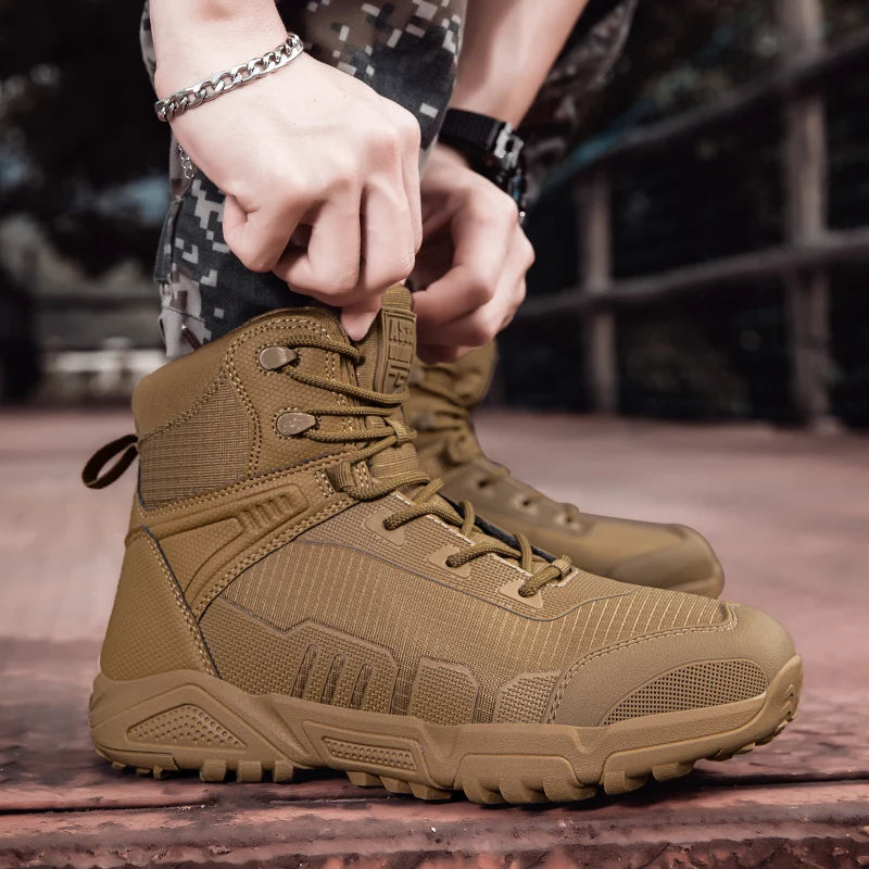 Men's Military Boot Mens Combat Ankle Boot Tactical Army Boot Male Shoes Work Safety Shoes Motocycle Boots Big Size 39-47