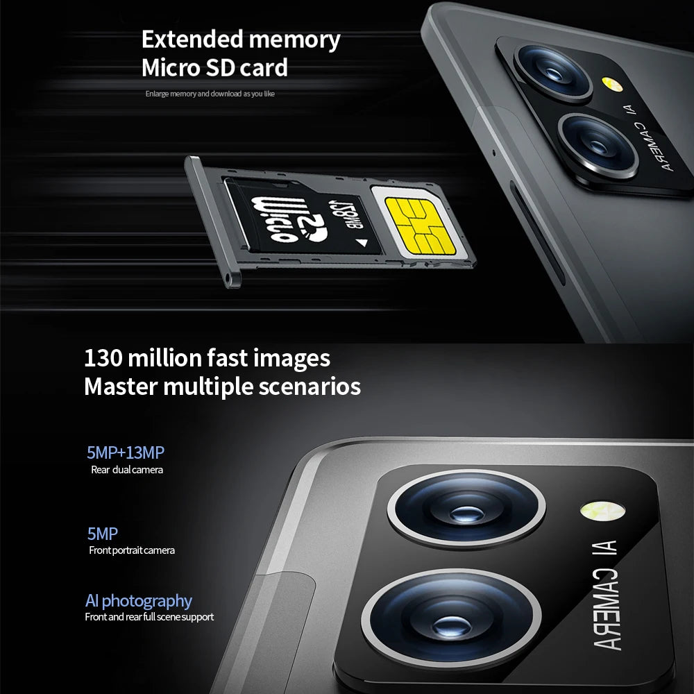 New P60 Pad 10.1 Inch Android 12 Tablets Ten Core 8GB RAM 256GB ROM 4G Network AI Speed-up Tablet PC Google 5G Dual Wifi 8000mAh