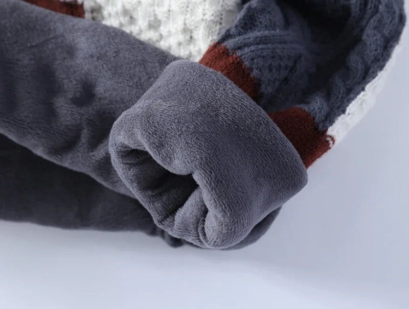 Winter 2023 New Half Turtleneck Sweater Teenagers Thickened Mid-collar Bottom Knit Sweaters Men's Loose Tide Mens Clothes