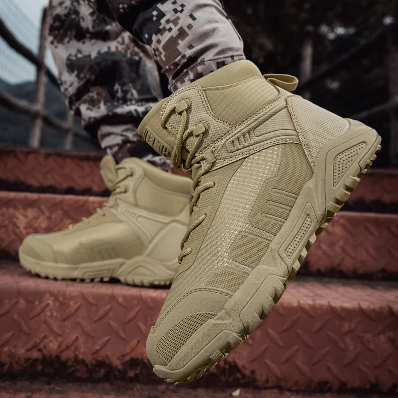 Men's Military Boot Mens Combat Ankle Boot Tactical Army Boot Male Shoes Work Safety Shoes Motocycle Boots Big Size 39-47