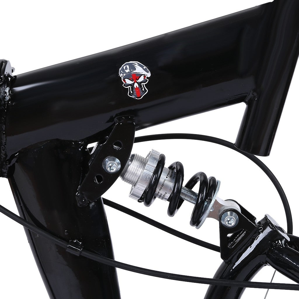 26in Folding Mountain Bike Shimanos 21 Speed Bicycle Full Suspension MTB Bikes